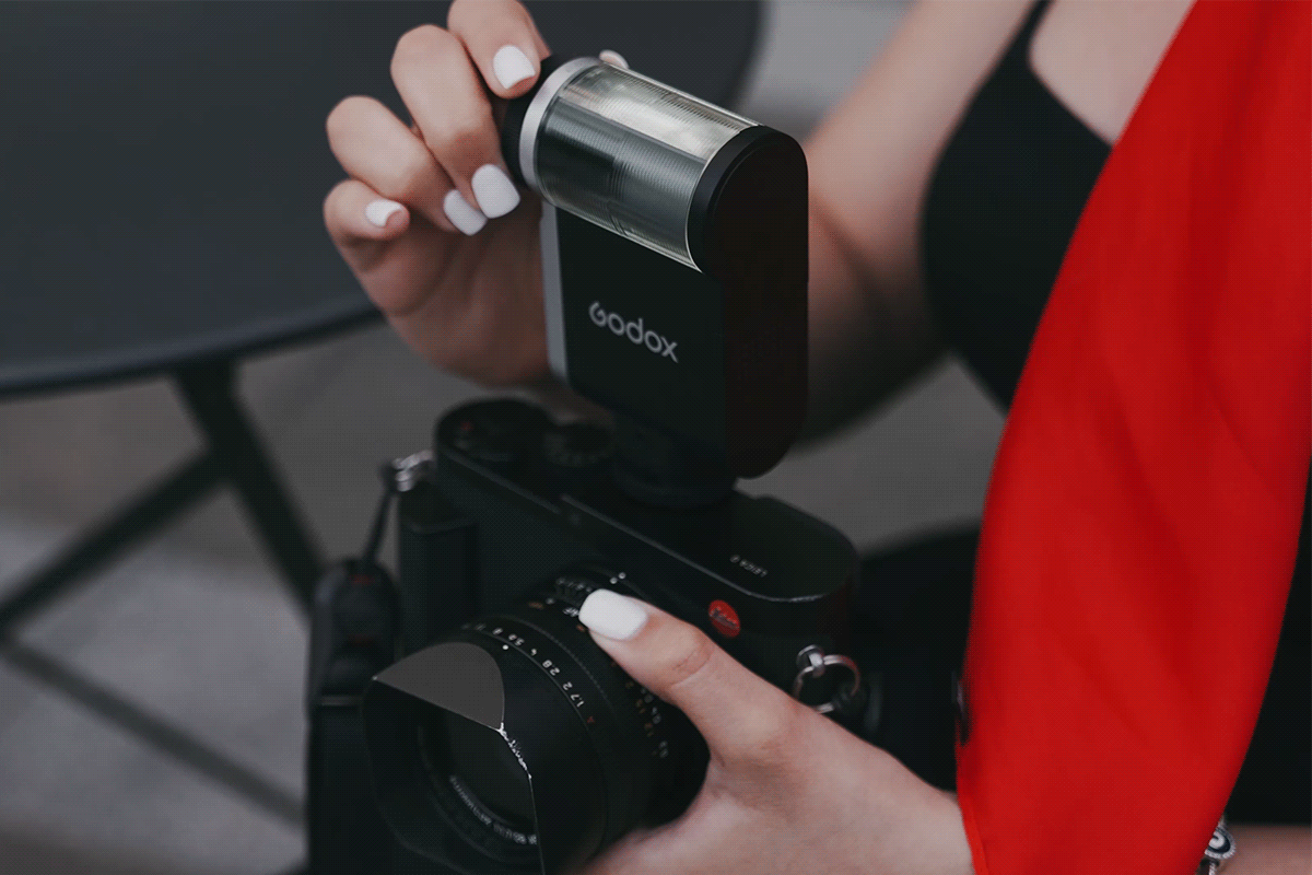 Godox iA32 manueller Aufsteckblitz Blitzposition