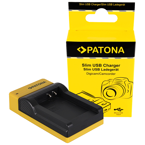 Slim Micro-USB Ladegerät für Nikon EN-EL12 von Patona